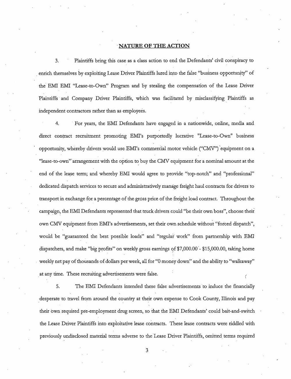 Amended Class Action Complaint, page 3