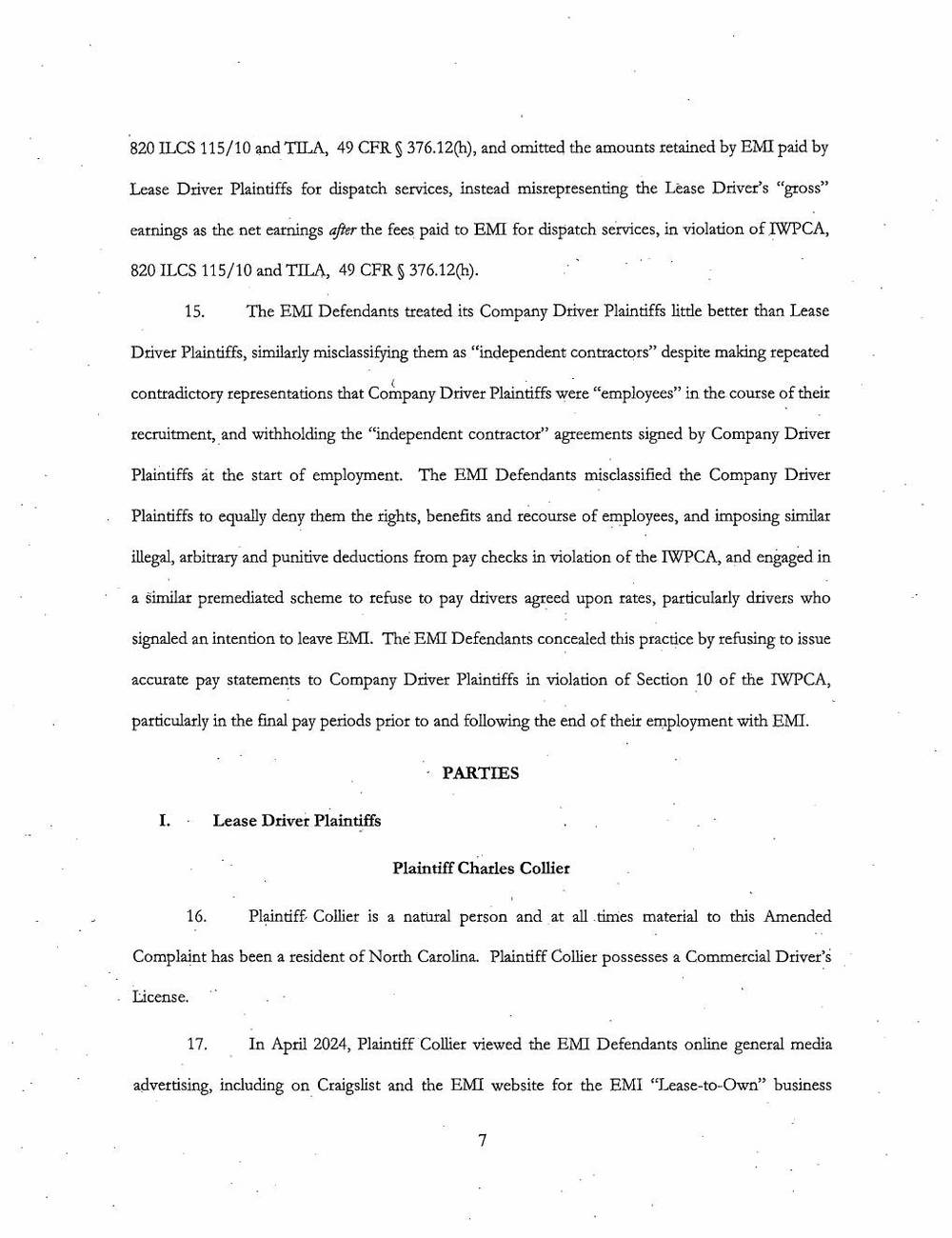 Amended Class Action Complaint, page 7