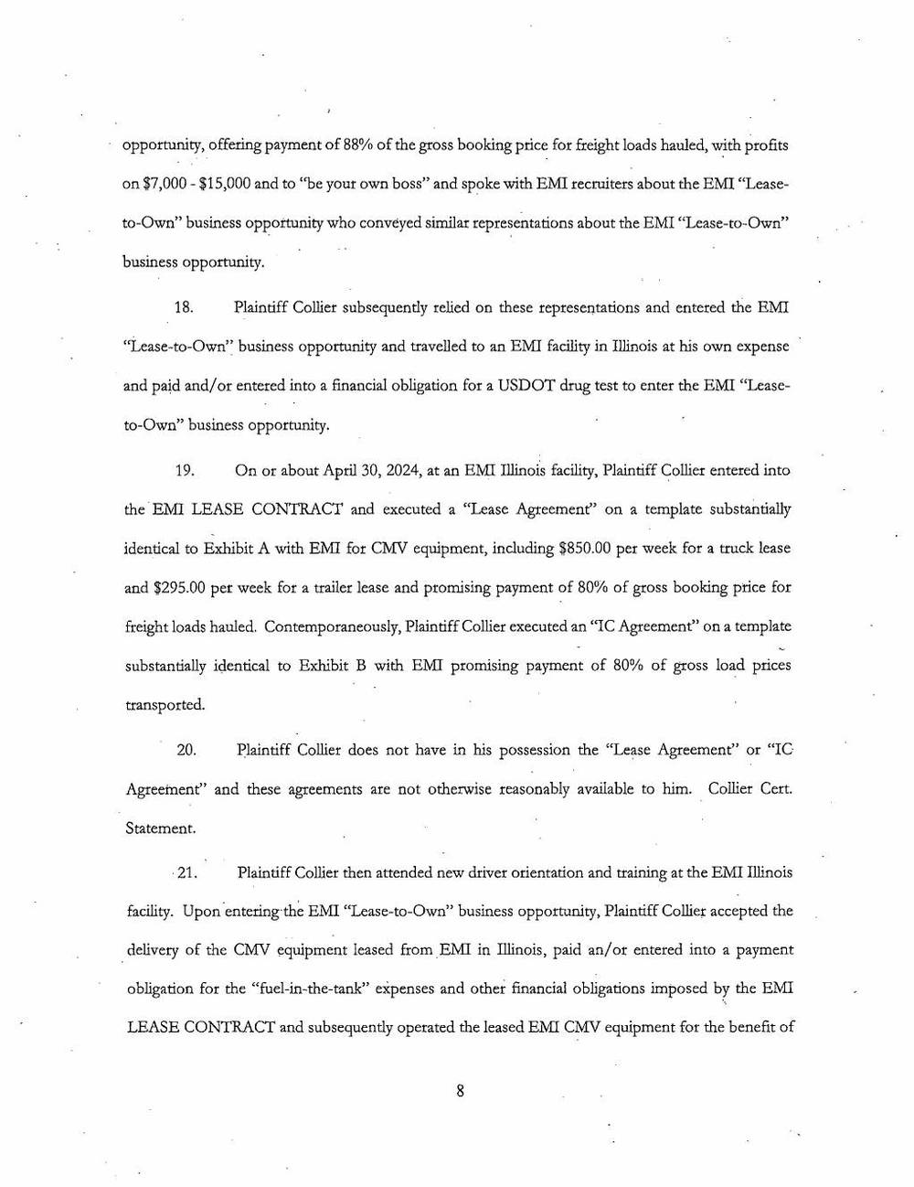 Amended Class Action Complaint, page 8