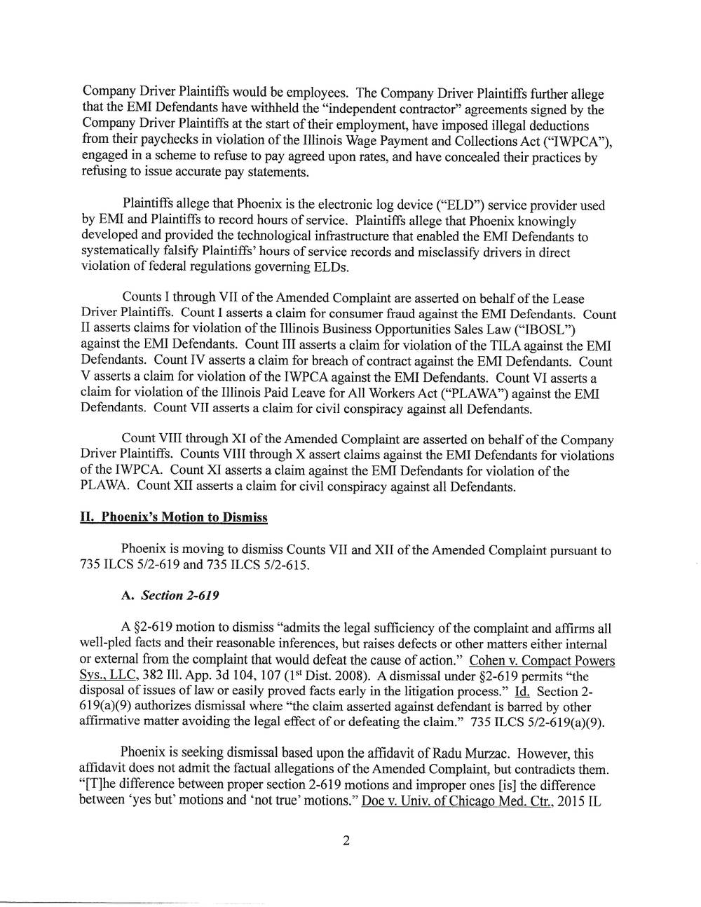Order Denying The Motions To Dismiss, page 2