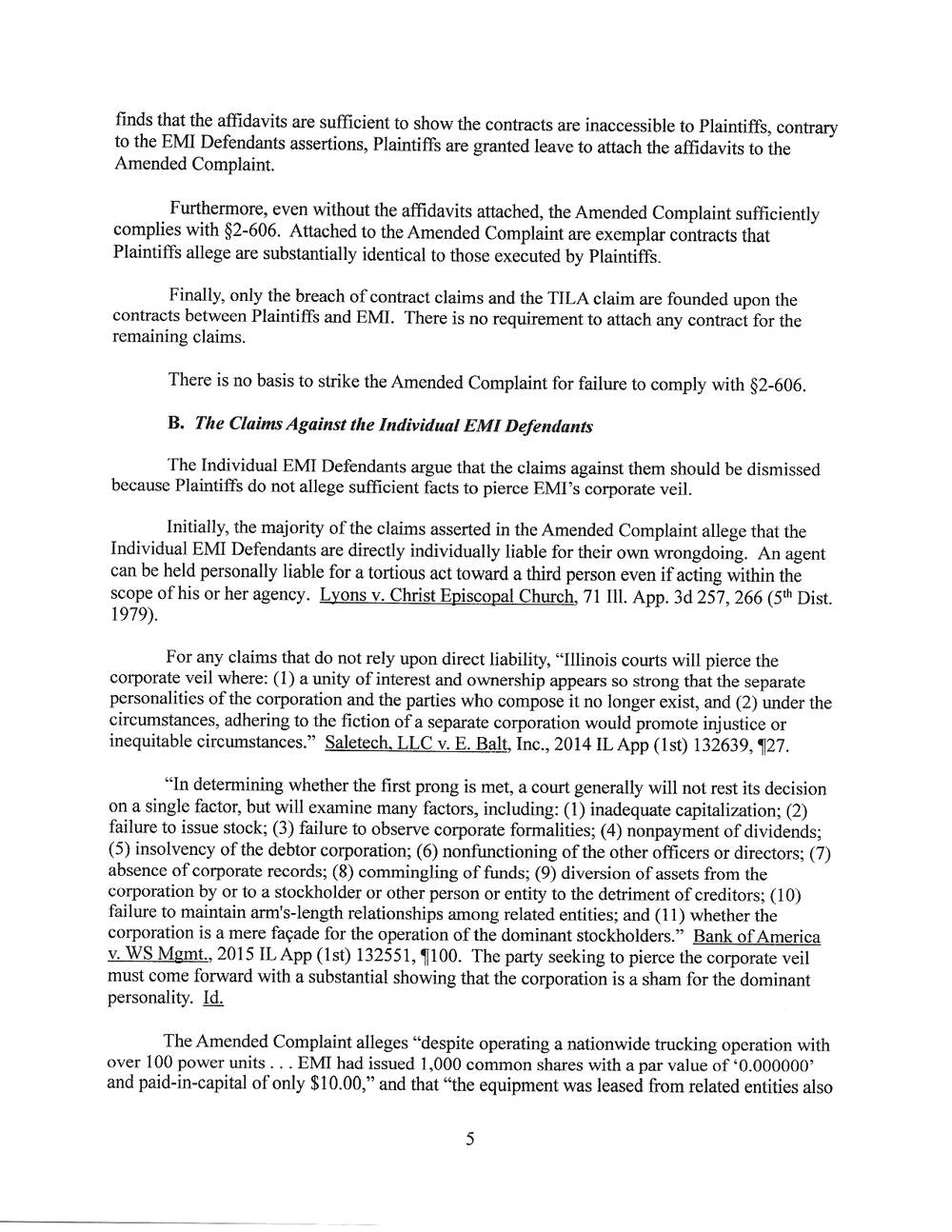 Order Denying The Motions To Dismiss, page 5